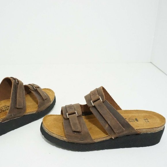 🆕Naot Platform Slip On Comfort Sandal Brown - Picture 3 of 8
